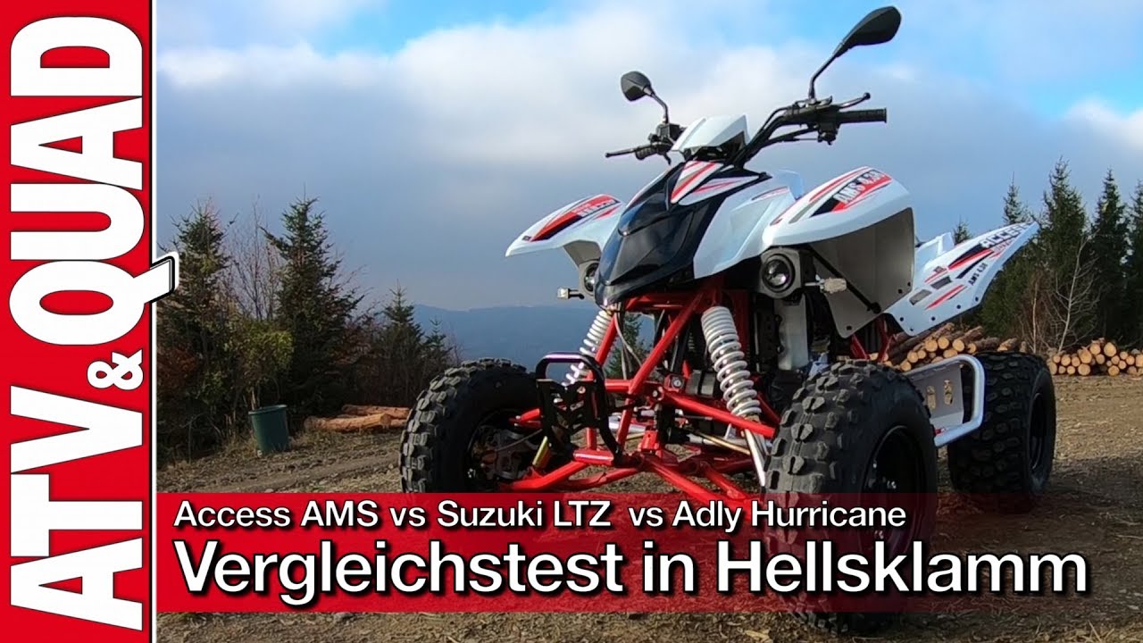 Vergleichstest Enduro-Sportquads: Access AMS 4.38, Suzuki LTZ 400 und Adly Hurricane 450 S