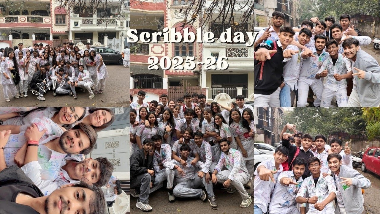 Scribble Day 2025–26 | One Last Madness with the Squad 🤍🔥#trending #vlogging #aarushbhola#funnyvideo