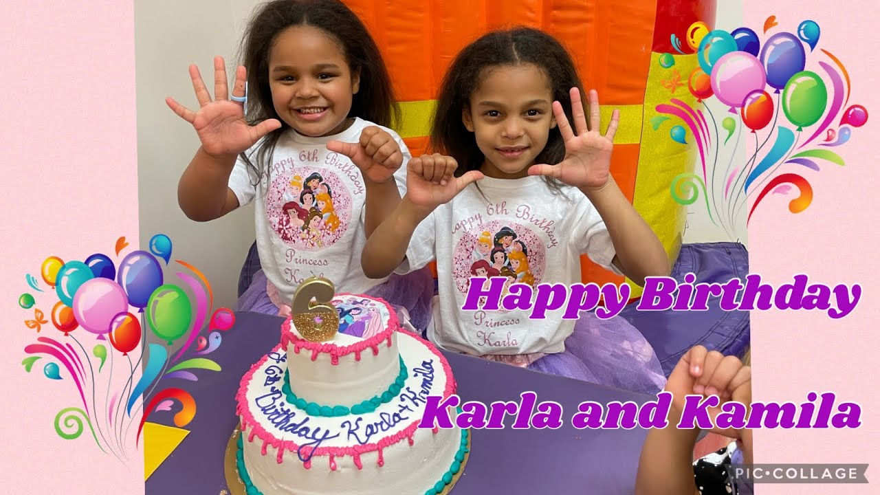 Karla and Kamila 6th Birthday in the Inflatable House | BounceU | Abreu Family