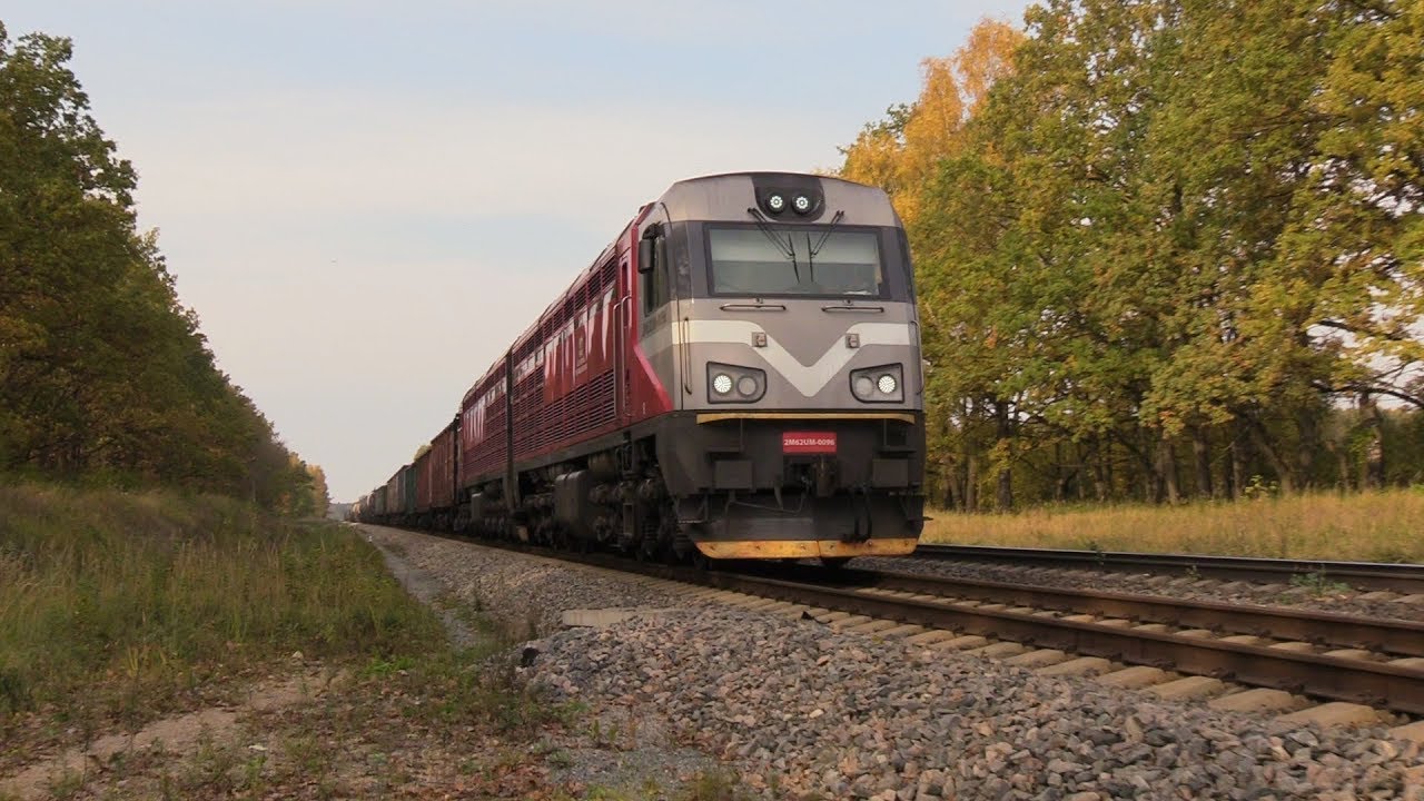 Тепловоз 2М62УМ-0096 близ ст. Крустпилс / 2M62UM-0096 near Krustpils station