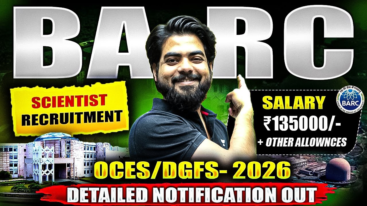 BARC Scientist Recruitment 2026 | Notification | Eligibility & Salary ₹1.30L+| OCES DGFS |Full Guide