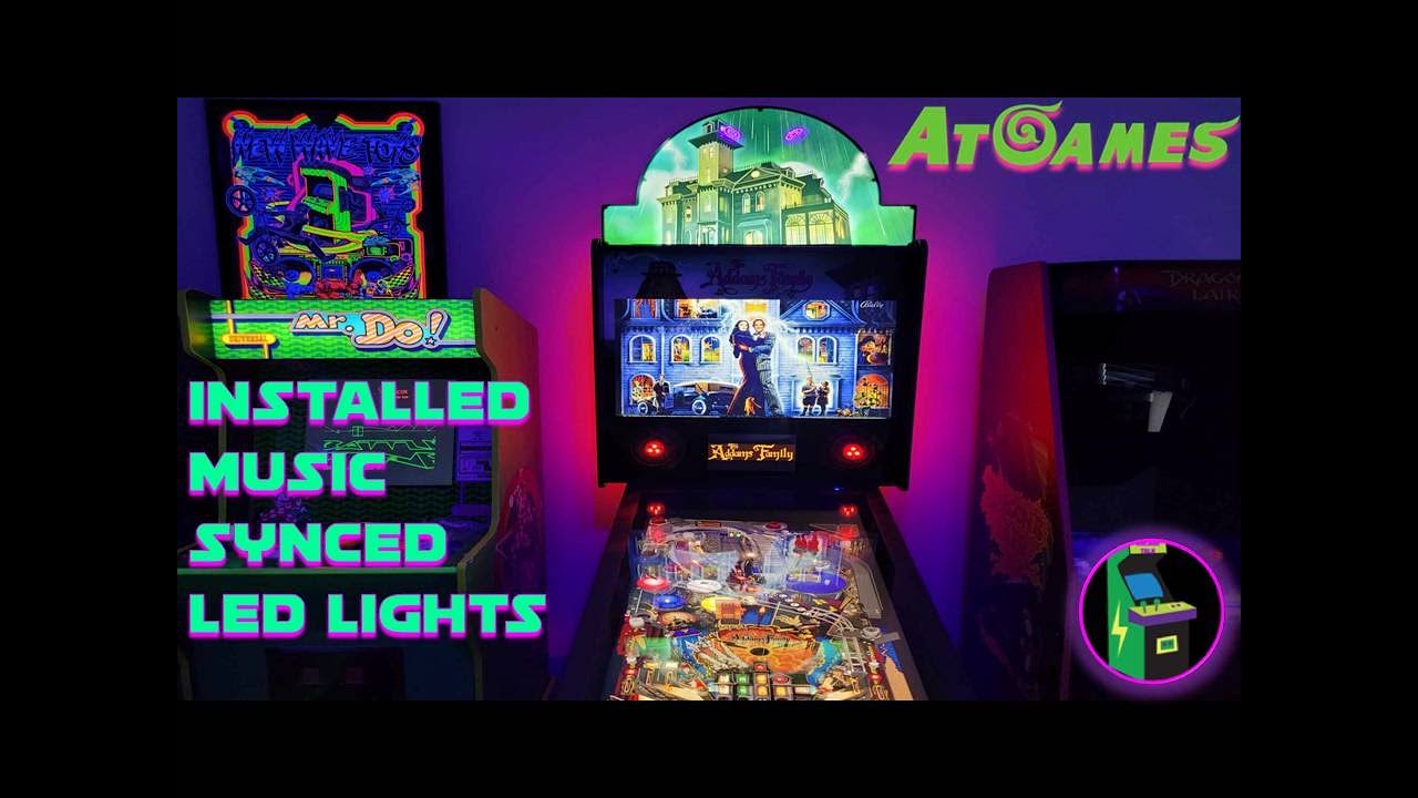 Atgames 4K Pinball: The Addams Family - Music Synced LED Lights!