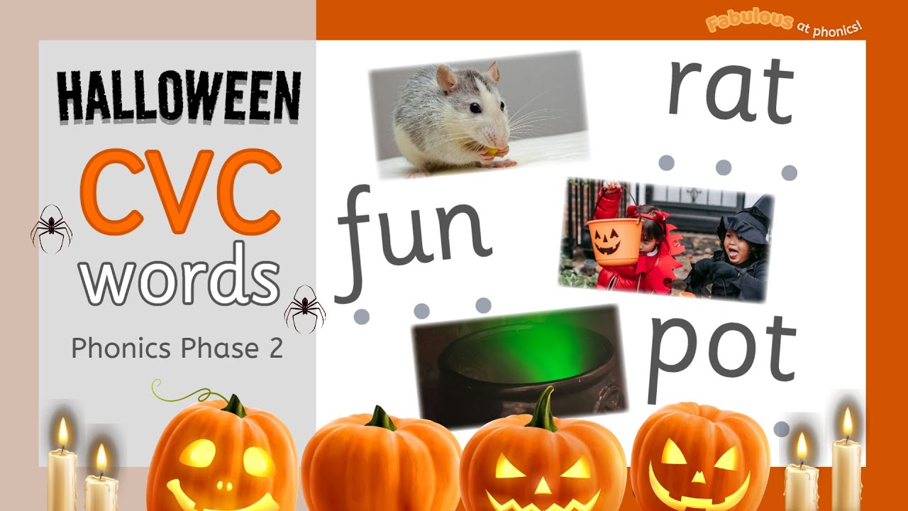 Halloween Phonics l Blending for Reading l CVC Words | Phase 2
