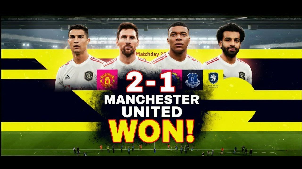 WHAT IF? Messi, Ronaldo, Mbappe & Salah TOGETHER at Man Utd! 😱 Manchester United 2-1 Everton