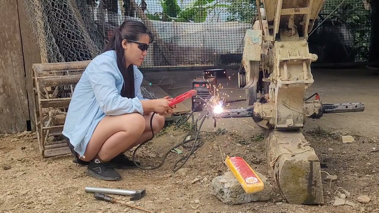 Repair of welding plow replacement parts