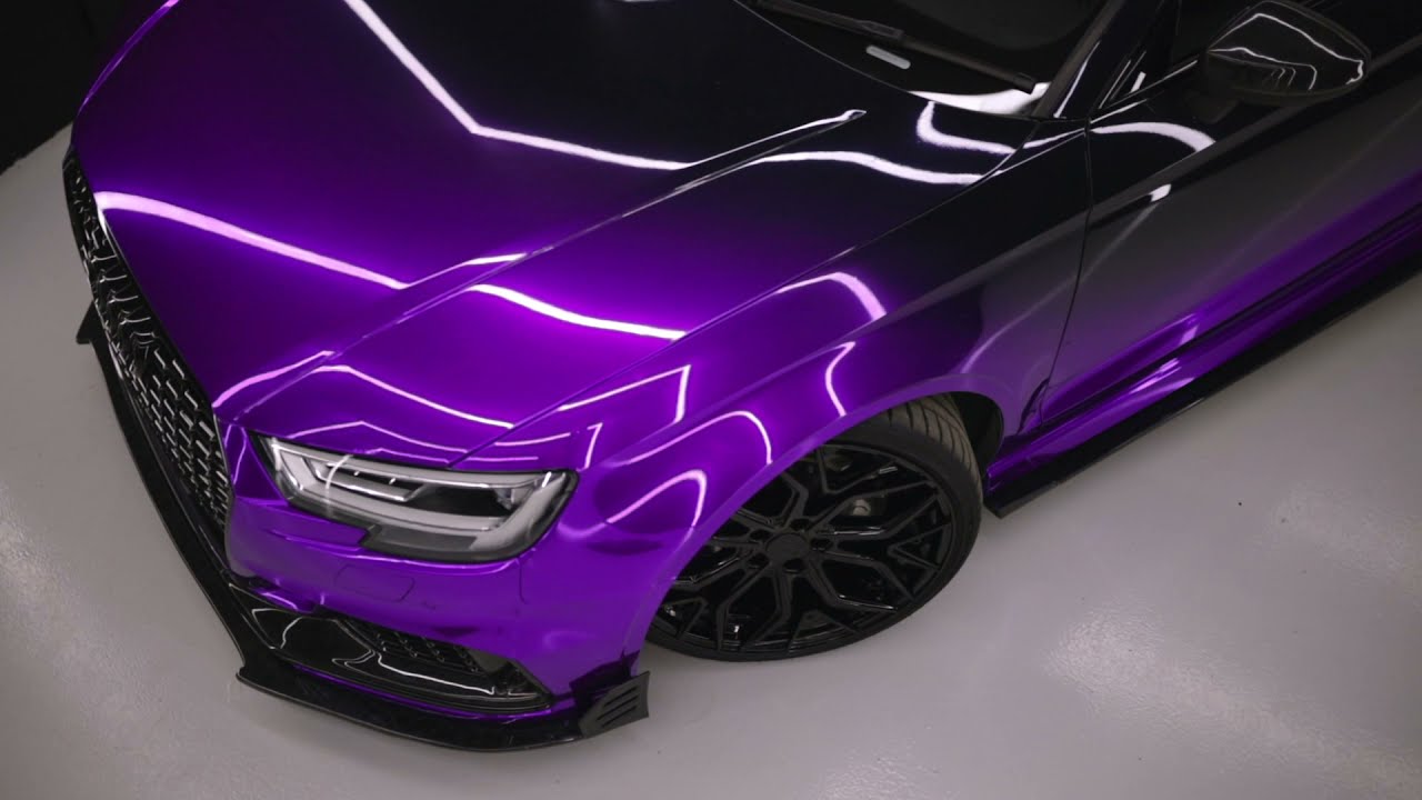 AUDI RS3 - Purple chrome fade wrap
