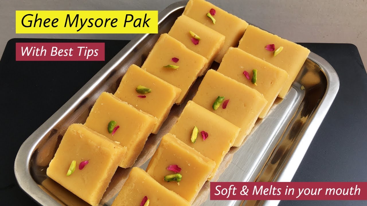 100% Melting Mysore Pak 😋I Soft Ghee Mysore Pak I With Best Tips I Little Things To Share