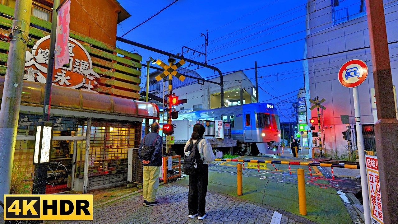 Walking from Sunset to Night in a Quiet West Tokyo City Area | Japan 4K HDR