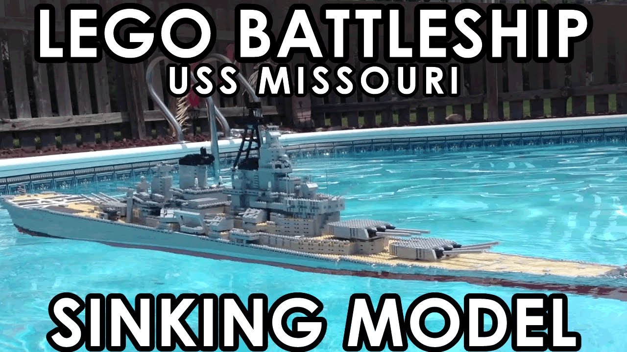 Sinking LEGO Battleship 【USS Missouri】7 foot Model