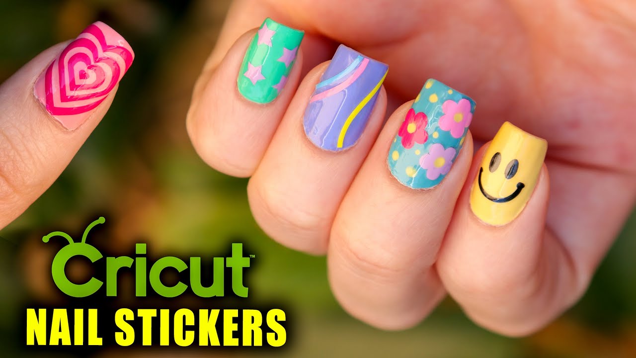 DIY NAIL ART STICKERS USING CRICUT & PERMANENT VINYL || Lucykiins