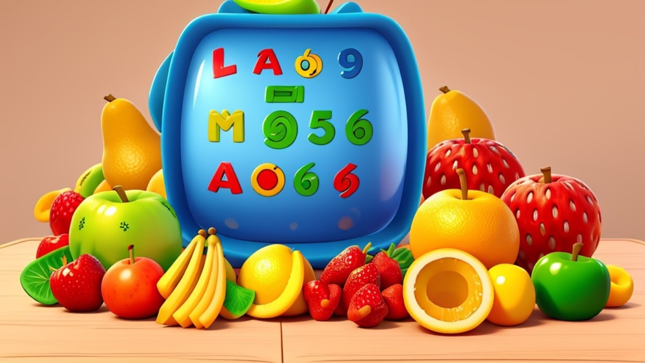 Fun fruit math learning for kids