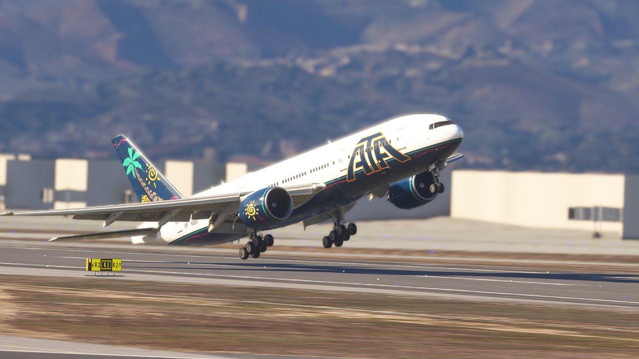 Unbelievable Approach! Boeing 777 Skims Maho Beach Before Touchdown