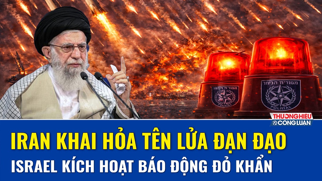 Bão tên lửa Iran dội miền Bắc Israel: Hệ thống phòng không khai hỏa, Trung Đông rực lửa | THCL