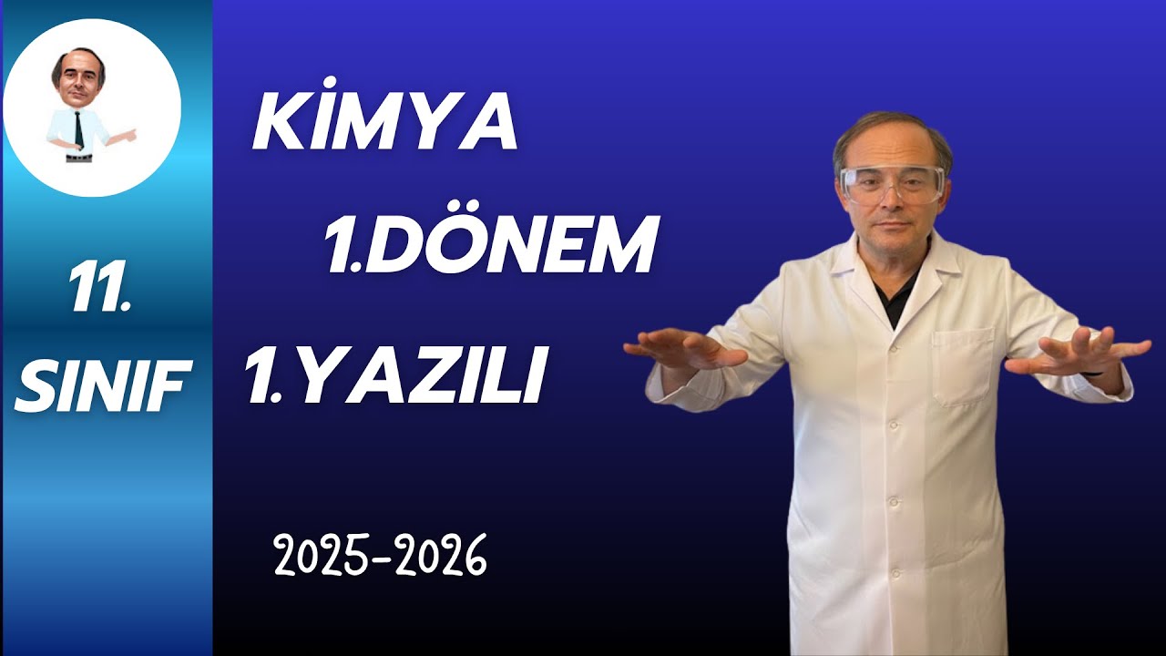 1) 11. Sınıf 1. Dönem 1. Yazılıya Hazırlık | Kuantum Sayıları, Periyodik Cetvel, Gazlar |  🔥