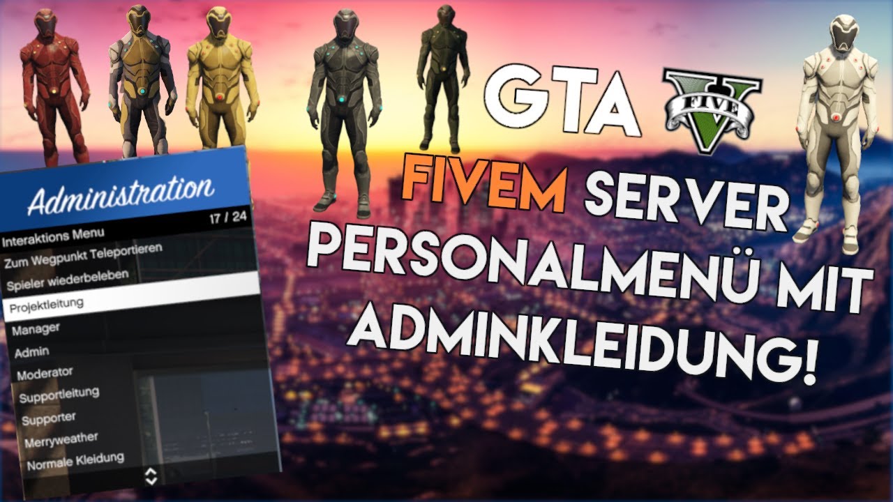 PERSONALMENÜ + ADMINKLEIDUNG EINRICHTEN 🔥 ADMINMENÜ 🔥 GTA 5 ROLEPLAY SERVER 🔥 FIVEM TUTORIAL #4