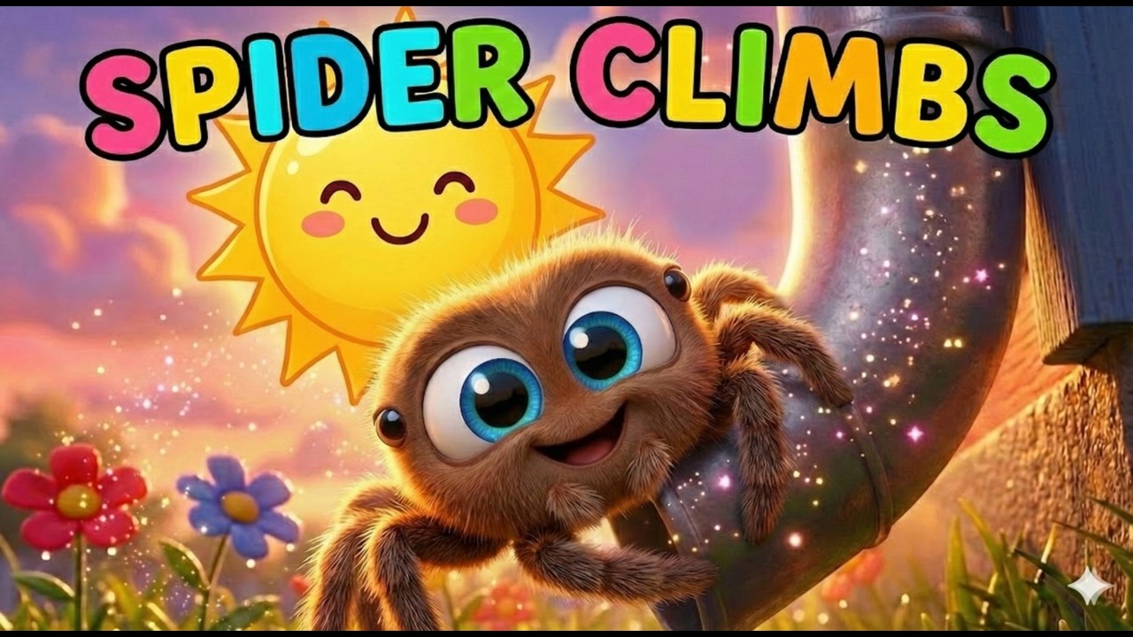 Incy Wincy Spider 🕷️ | Little Climbing Spider Song | 3D Animated Nursery Rhymes for Kids