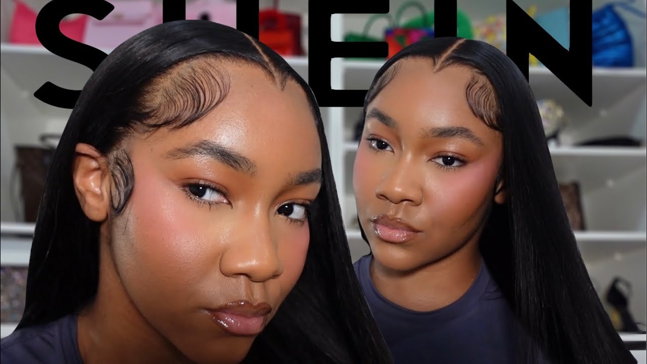 the best wig I tried from Shein 😍 | frontal wig install tut 💗 | SHEIN wig Buy 1 Get 1 Free