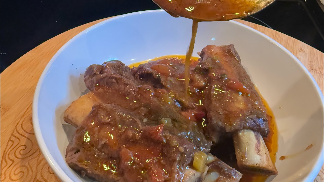 Beef rib cooked in the African Congolese way 