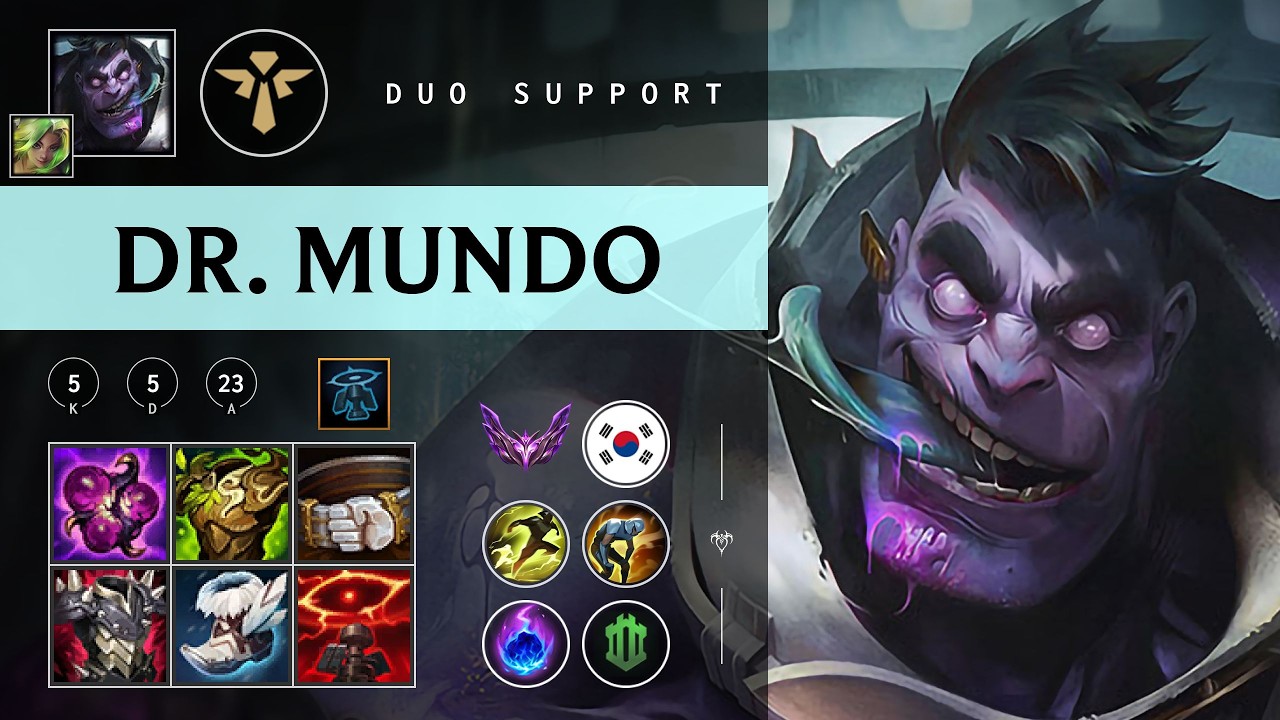 Dr. Mundo Support vs Yuumi - KR Master Patch 26.04