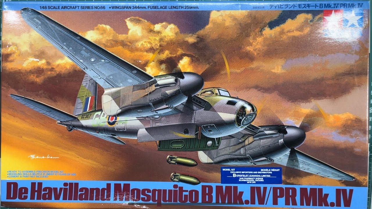 Tamiya De Havilland Mosquito B Mk.IV/PR Mk.IV 1/48 Scale Model Aircraft