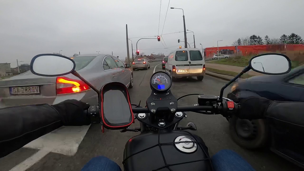 Junak m12 vintage 125 - Gdynia zima cruising do Biedronki cz. 2 powr&oacute;t