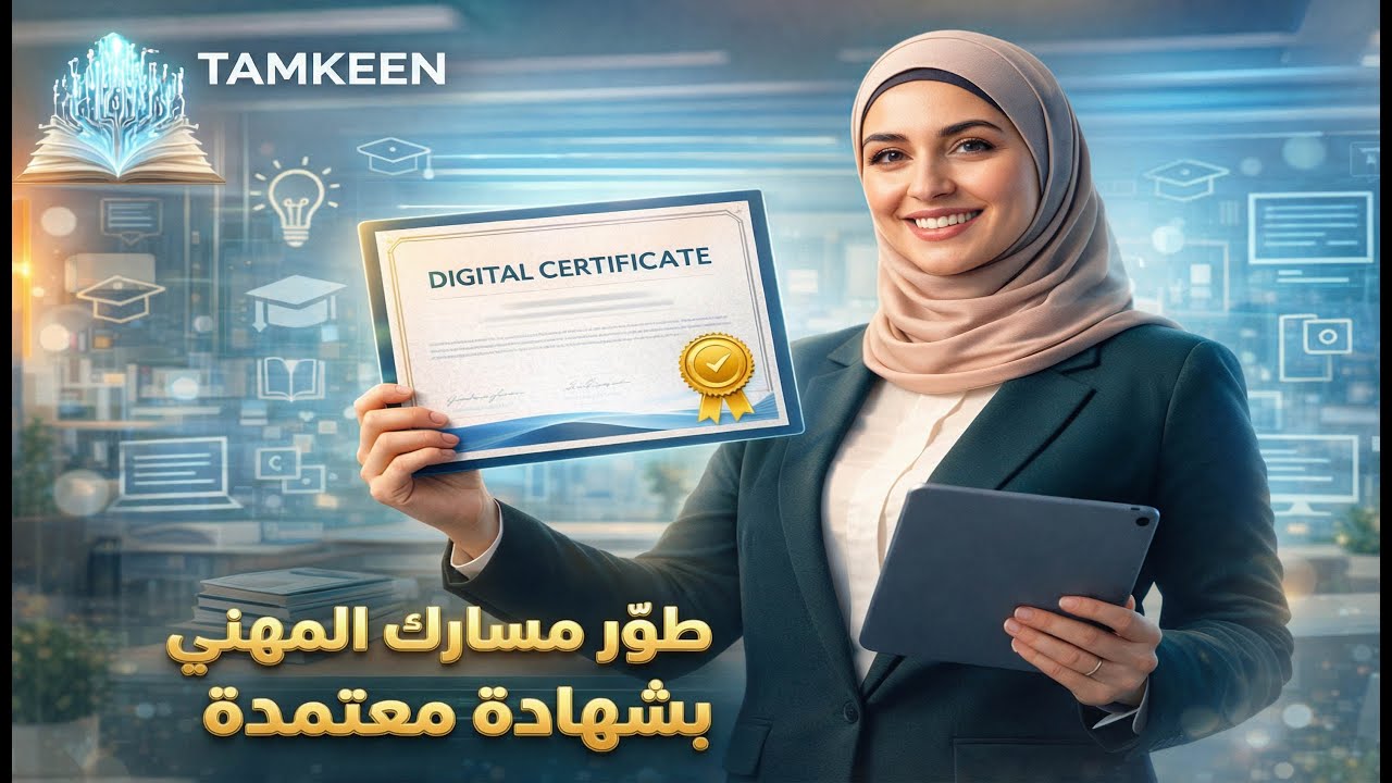 كيفية حضور اللايف والحصول على الشهادة على منصة نمكين