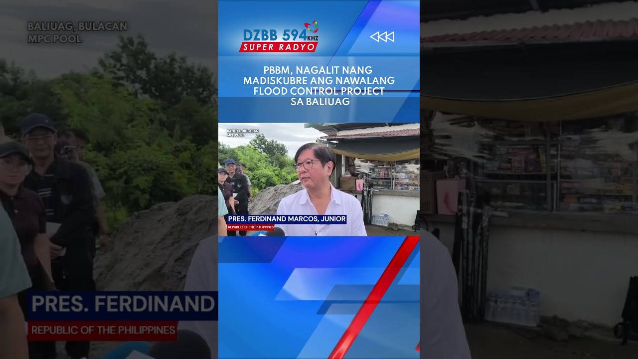 PBBM, nagalit nang madiskubre ang nawalang flood control project sa Baliuag