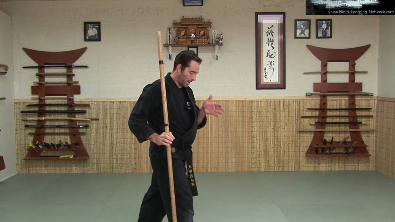 Rokushaku Bo Introduction - Part 1 of 3 - Ninjutsu Weaons Instruction Online