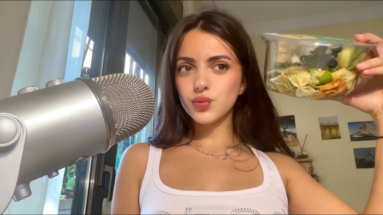 ASMR  | Comiendo ensalada de pasta 🥗 mientras charloteo 🎀