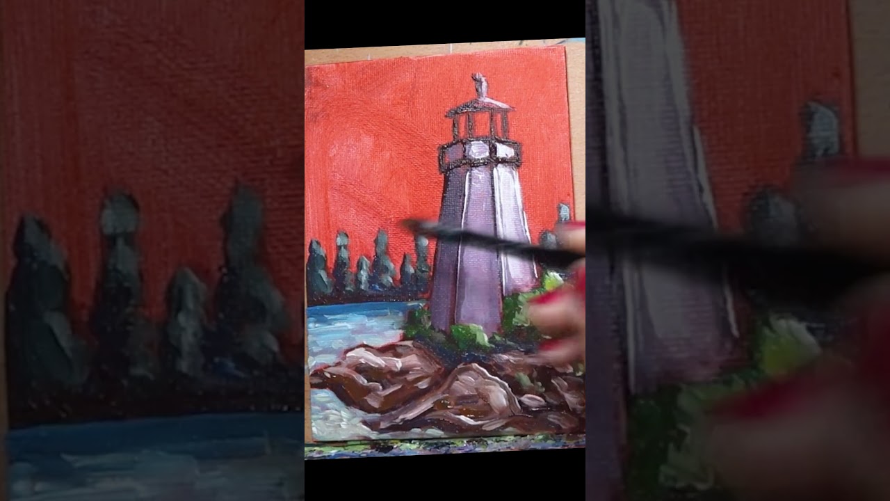 #painting #lighthousepainting #timelapspainting