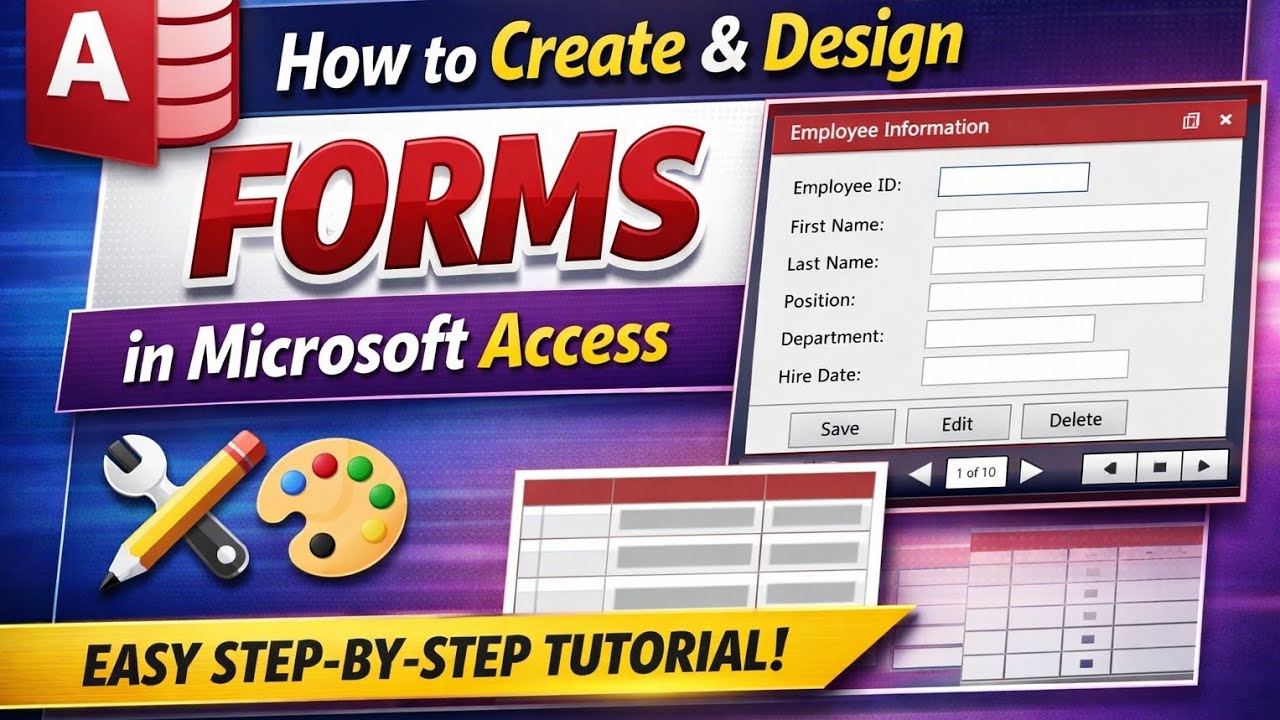 How to Create & Design Forms in Microsoft Access | Step-by-Step Tutorial 