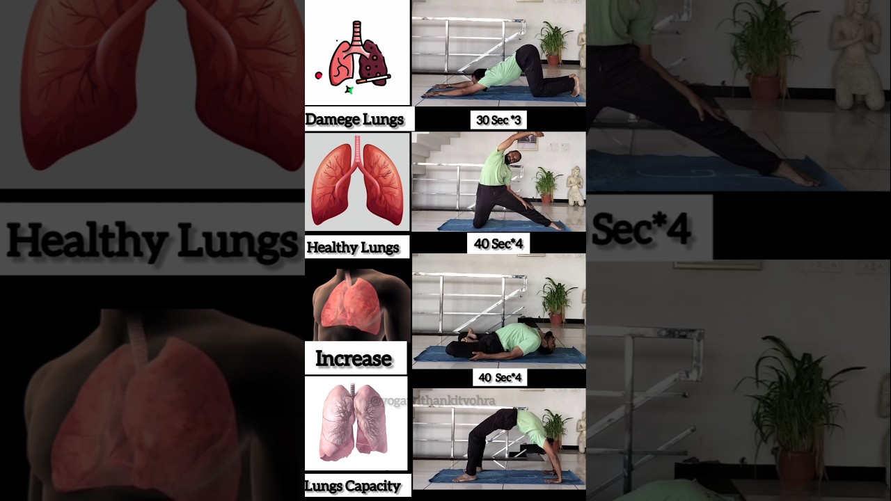 Yoga Asanas For Lungs Health | Improve Lungs Capacity #yoga #yogapose #mudra #yogawithankitvohra
