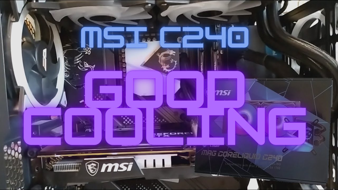 Dissipatore heatsink MSI MAG CORELIQUID C240 assemblato in SMALL ATX CASE, assembly TEST