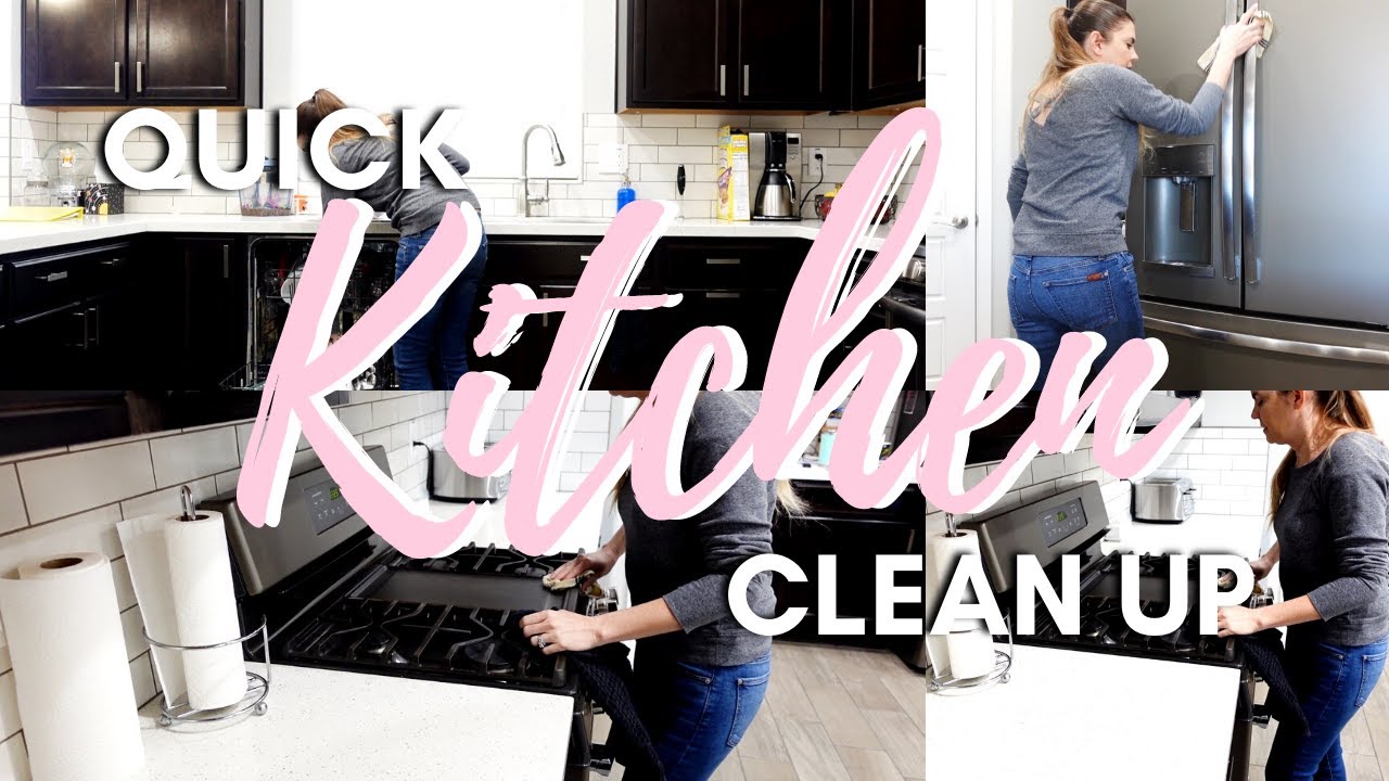 KITCHEN CLEAN UP // CLEANING MOTIVATION // CLEANING MOM