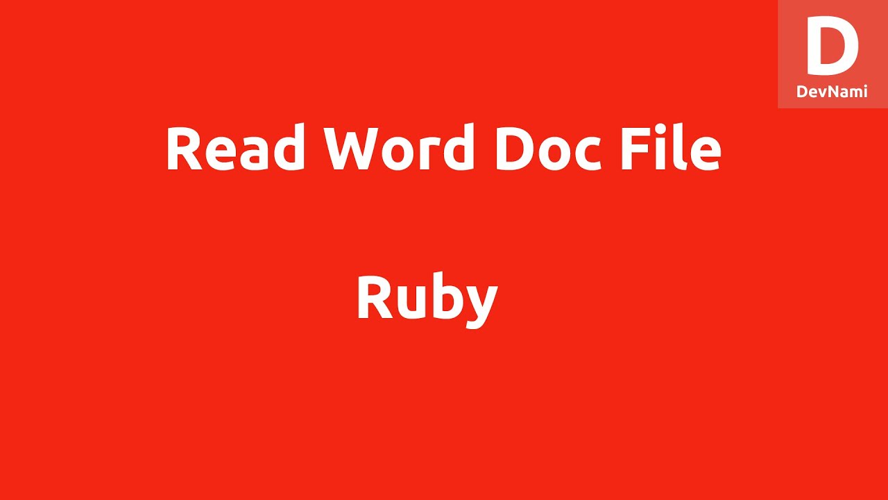 Ruby Read Word Doc