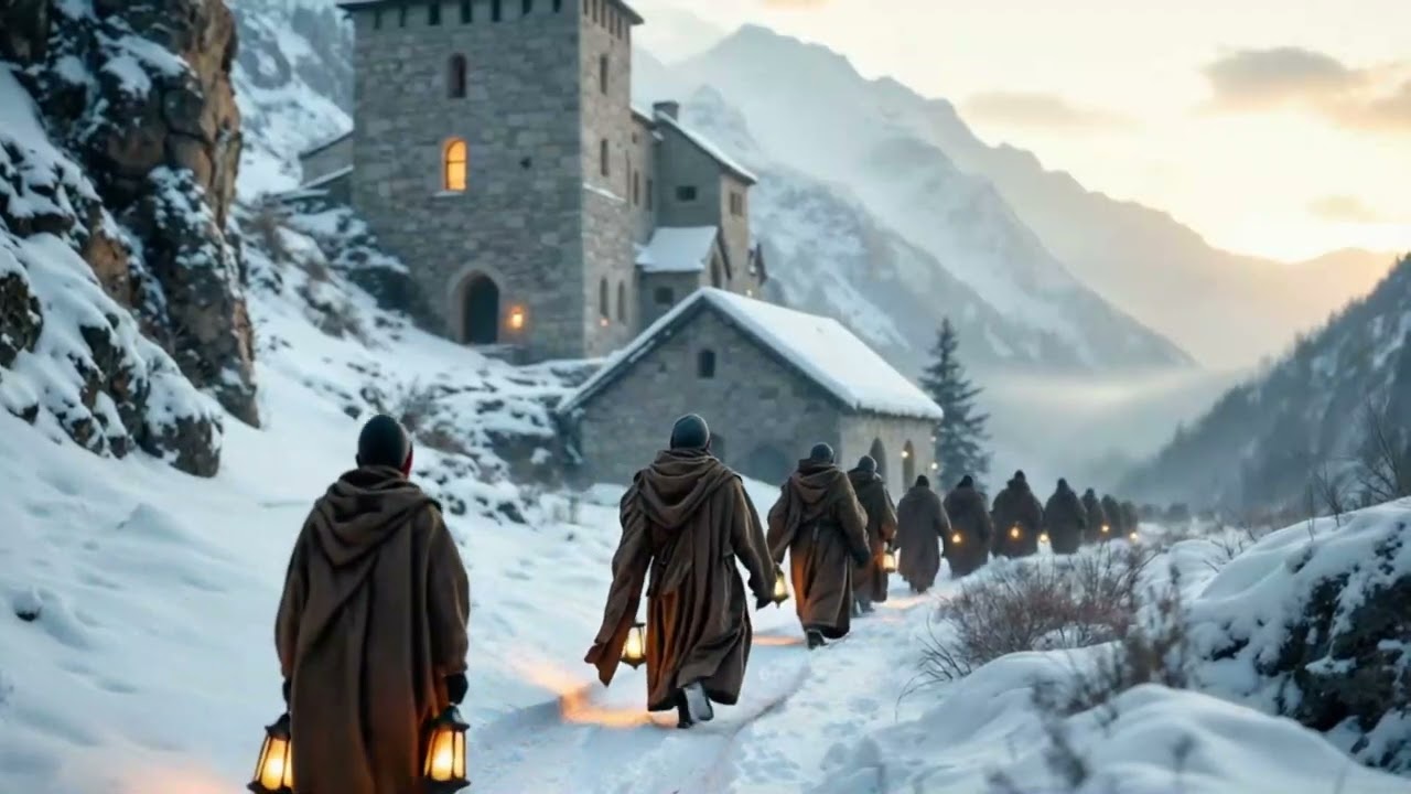 🌙 Gregorian Chant Soundscape | 4 Hours of Sacred Calm & Monastic Night Ambience