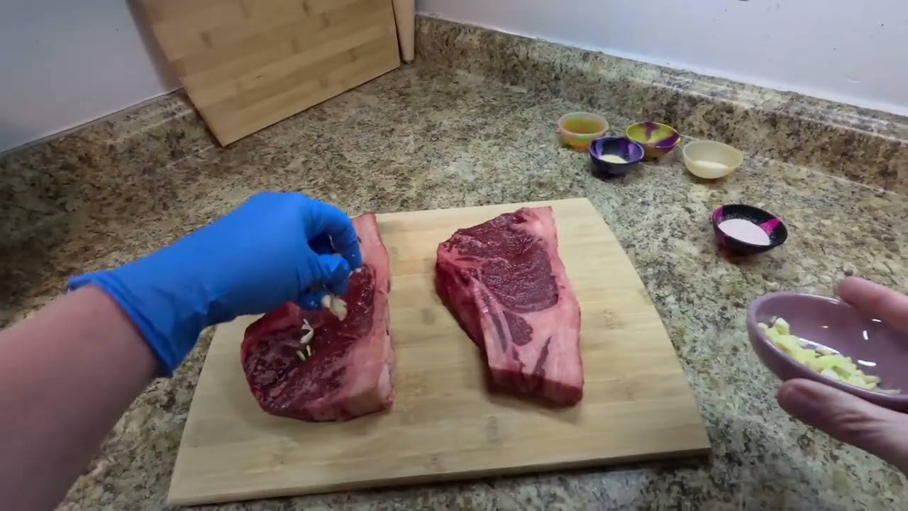 Garlic-Rubbed Ribeye Steak