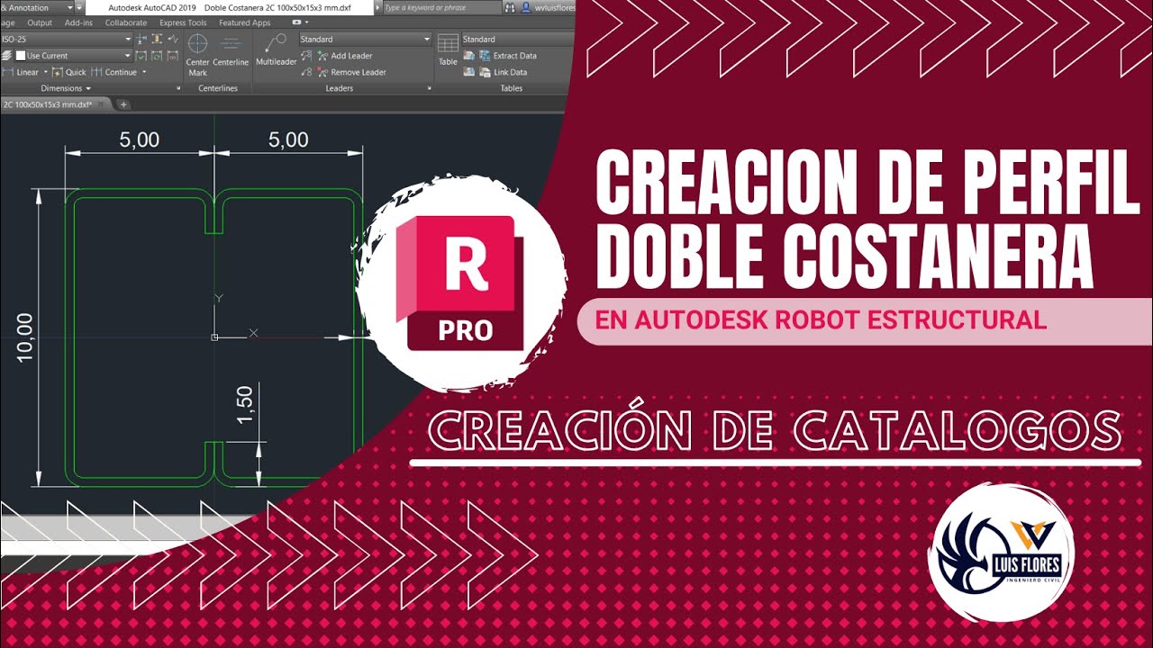 CREACION DE PERFIL DOBLE COSTANERA EN AUTODESK ROBOT ESTRUCTURAL
