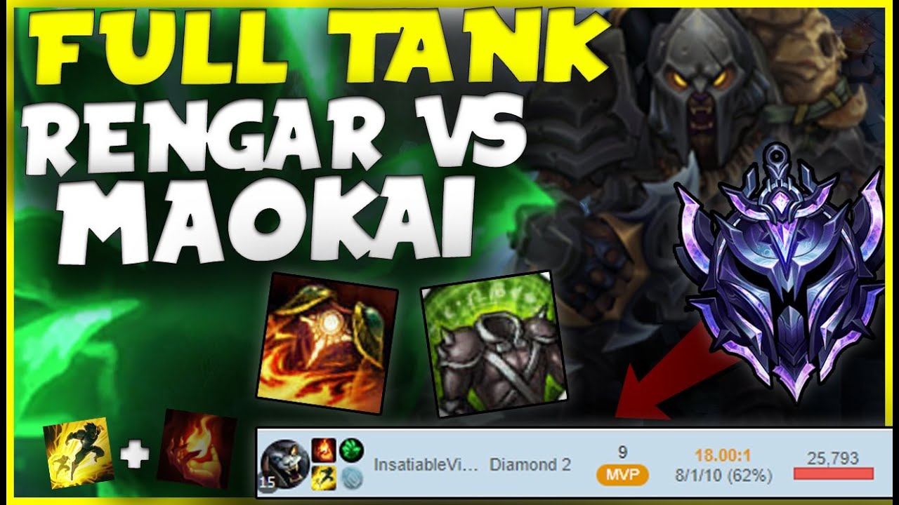 DEKAR | FULL TANK RENGAR DOES MOST DAMAGE ON THE TEAM!? (VS MAOKAI)