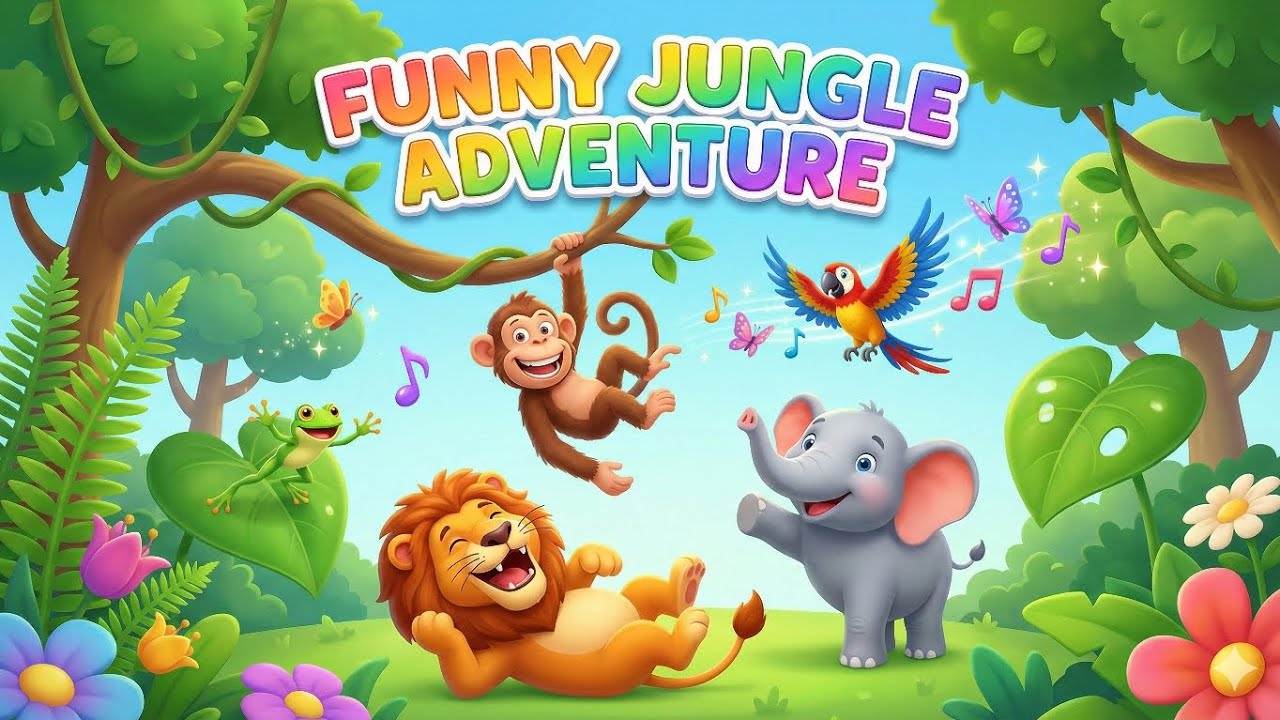 Funny Jungle Adventure | English Kids Nursery Rhyme | Fun & Learning Song