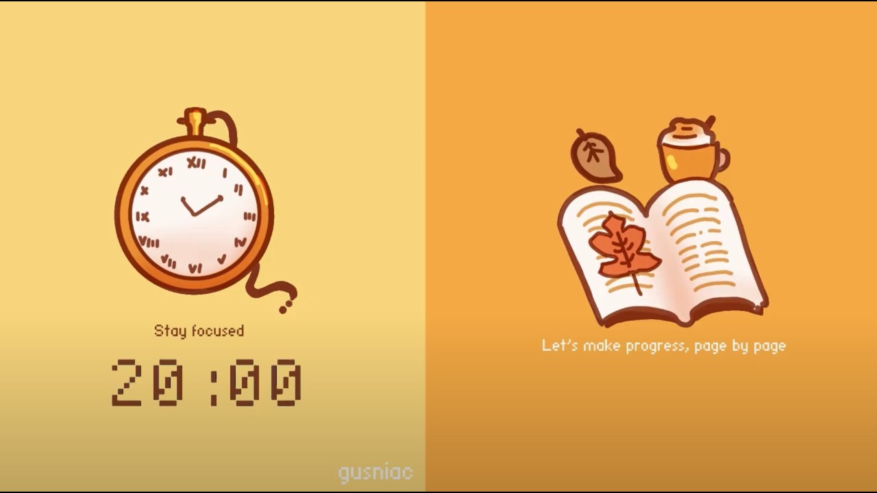Study With Me Pomodoro 20/5 | Fall Vibes, Hot Cocoa & Lo-fi, No mid-roll ads 🍁☕📚