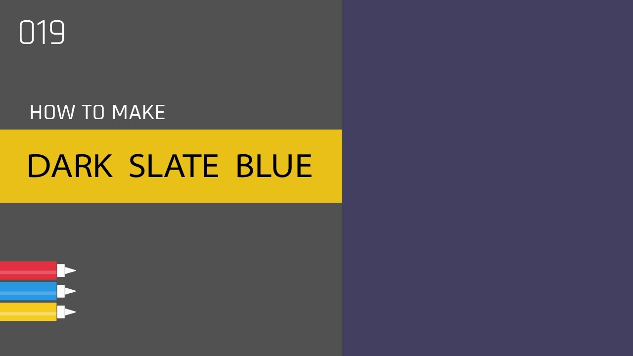 ANYSHADE 019. How to make DARK SLATE BLUE color for painting or interior. Color makeing.