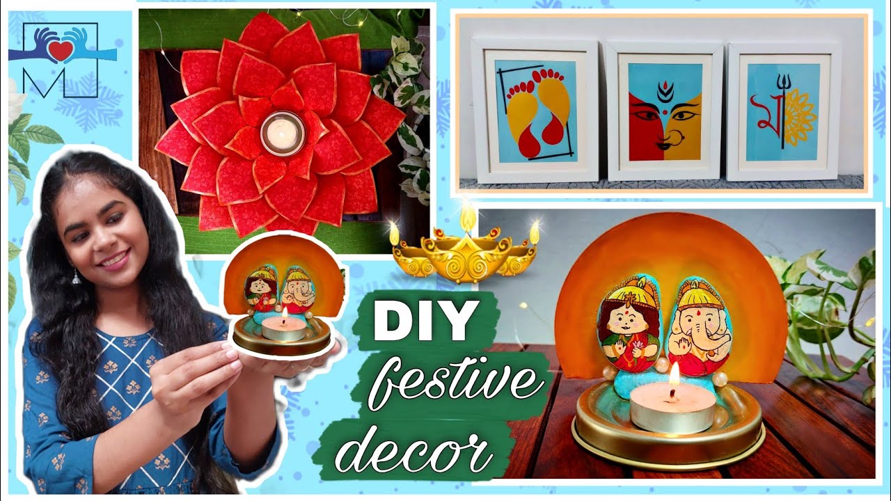 Festival Home Decor Ideas |Amazing Tea Light Candle Holder & Festive  Decor for  Diwali
