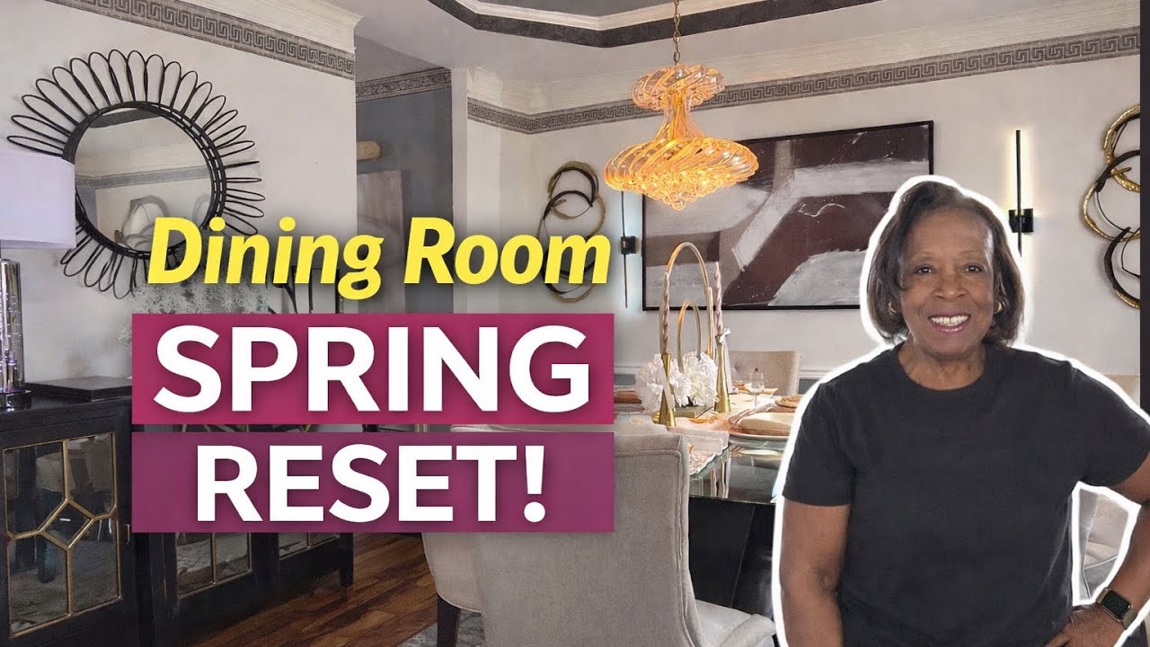 Spring Dining Room Reset 2026||Budget Friendly Home Decor#dining#springdecor#budgetfriendly 