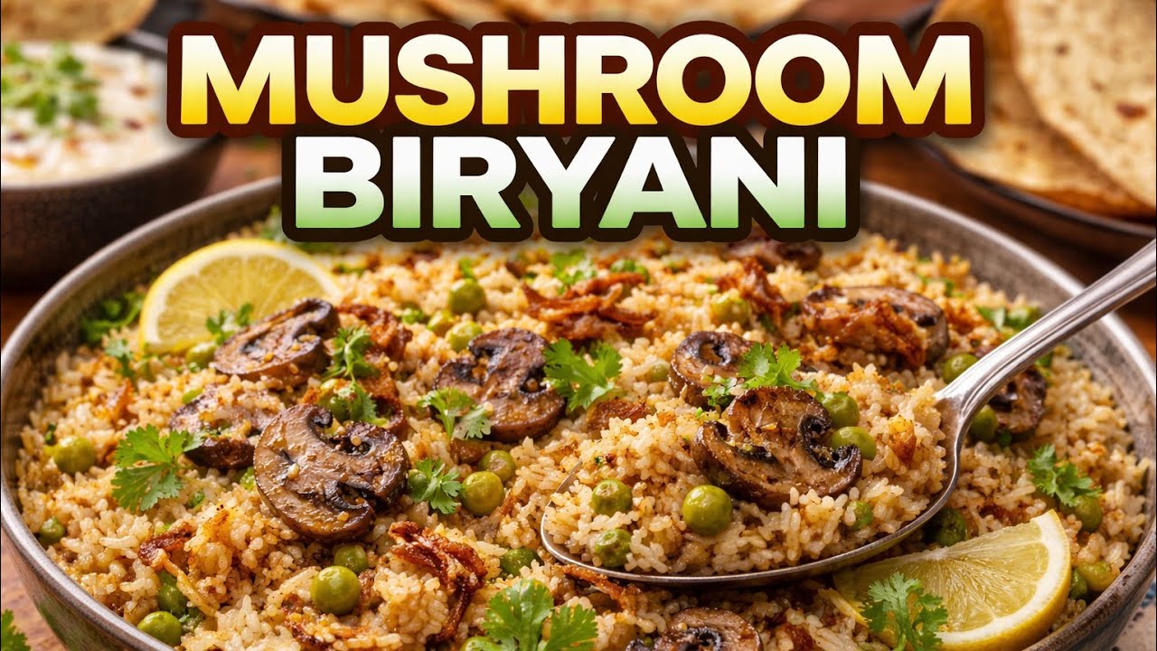 मशरूम बिरयानी | टेस्टी रेसिपी 