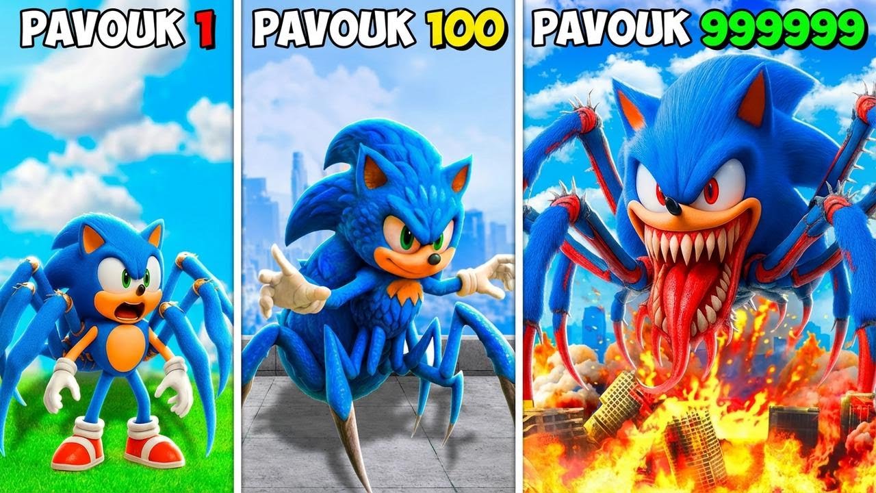 Vylepšujeme SPIDER SONICA v GTA 5! (mod z filmu Sonic)