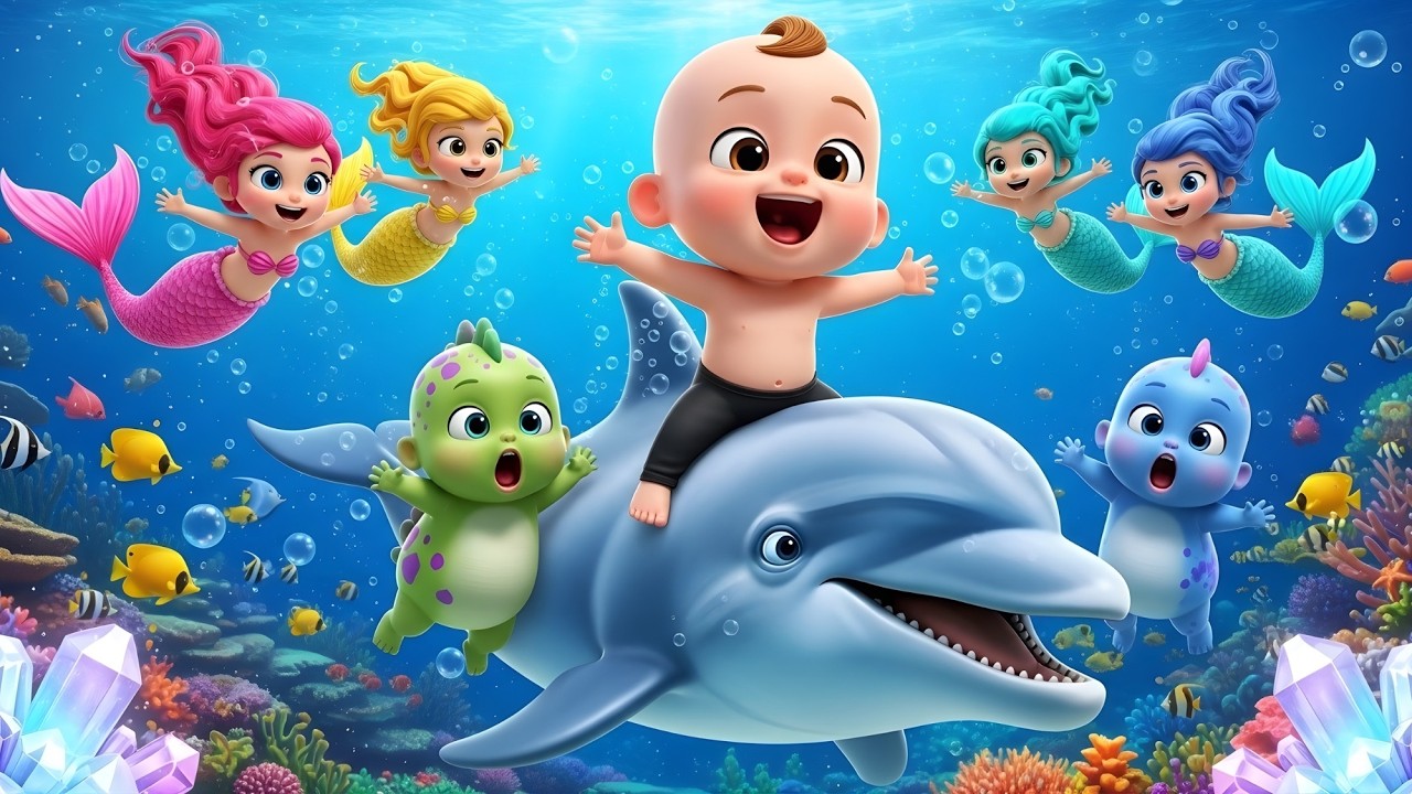🌊🧜‍♀️ Baby Dinosaurs Meet Mermaids Underwater