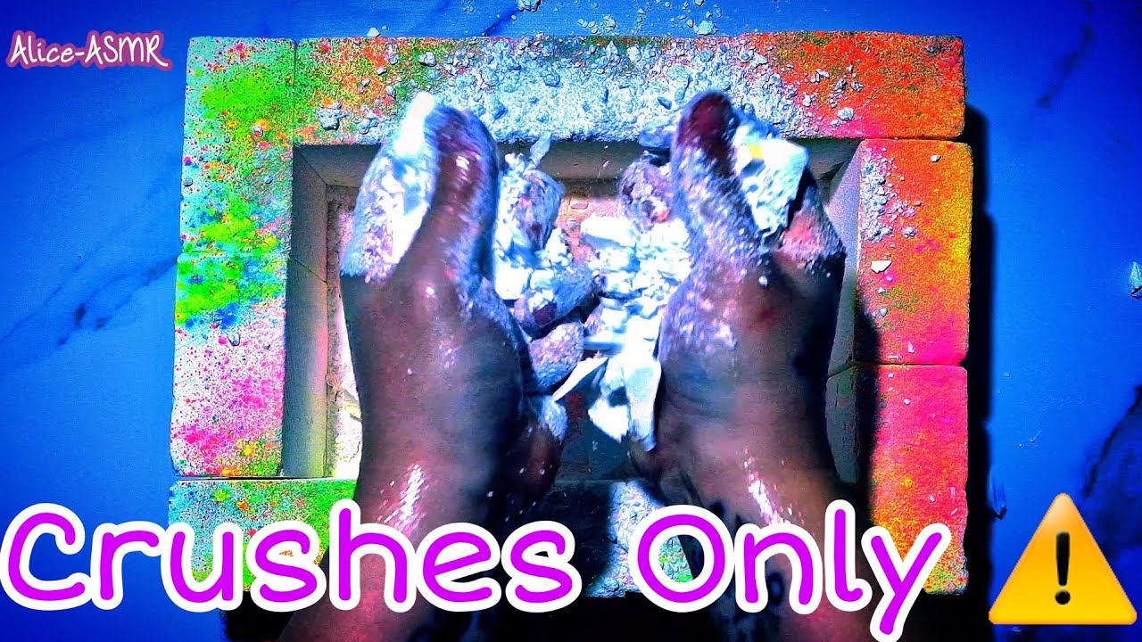 Neon Gym Chalk ⚠️ CRUSHES ONLY EDIT | Asmr Gym Chalk Crushing