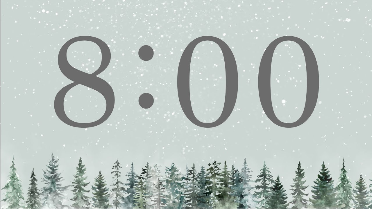 8 Minute Winter Forest Timer (Piano Tones at End)