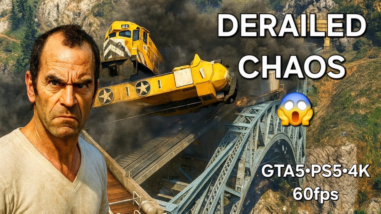 GTA 5 • PS5 • 4K 😱 DERailed Mission – Train Crash, Chase & Explosive Escape